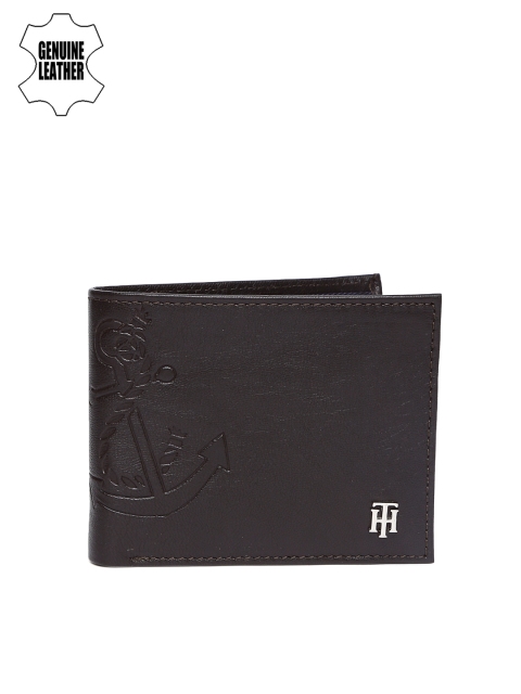 

Tommy Hilfiger Men Brown Textured Two Fold Leather Wallet