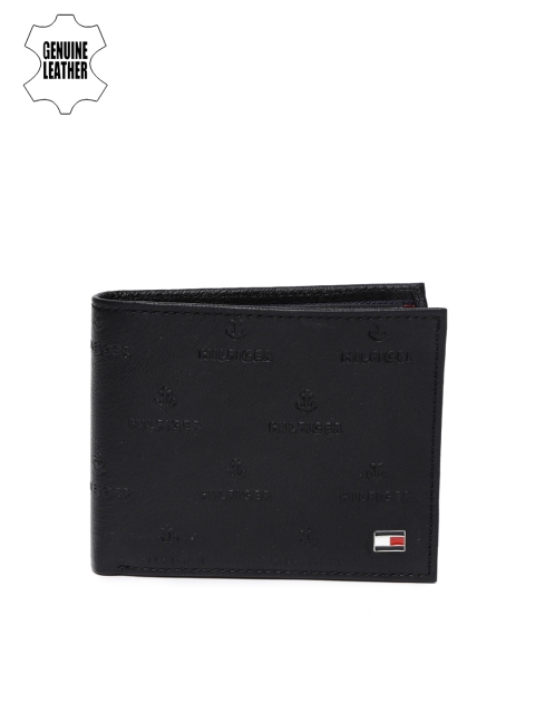 

Tommy Hilfiger Men Black Two Fold Leather Wallet