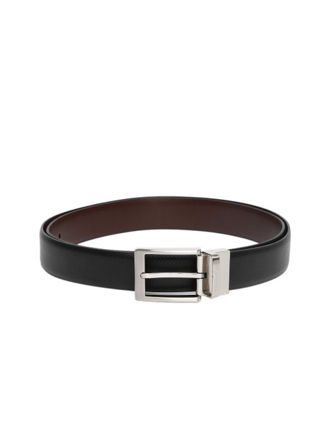 

Tommy Hilfiger Men Black & Brown Textured Reversible Belt