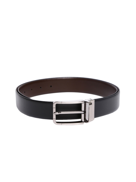 

Tommy Hilfiger Men Black & Brown Textured Reversible Belt