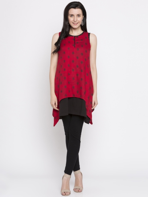 

Rangriti Red Printed Tunic