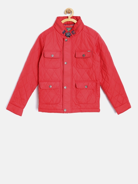 

Monte Carlo Boys Red Solid Hooded Quilted Jacket