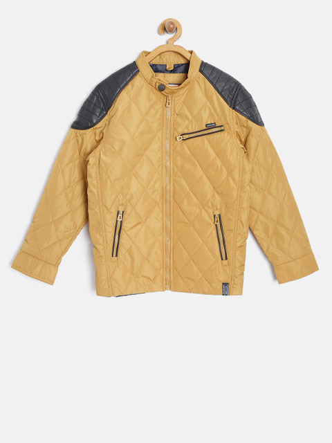 

Monte Carlo Boys Mustard Yellow Solid Quilted Jacket