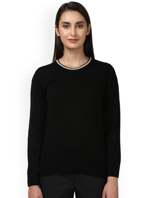 

Park Avenue Women Black Solid Pullover