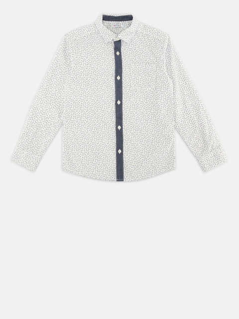 

POPPERS by Pantaloons Boys White Printed Casual Shirt