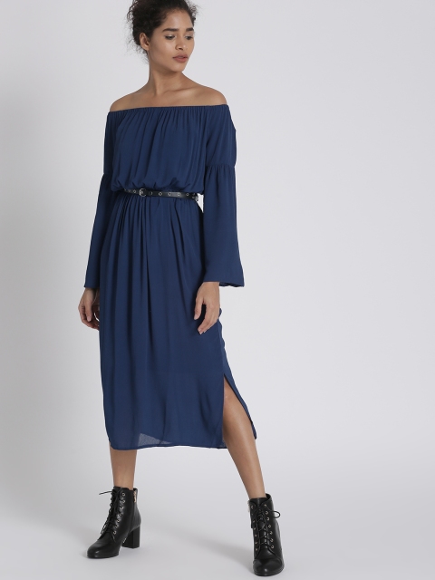 

Chemistry Women Blue Solid A-Line Dress