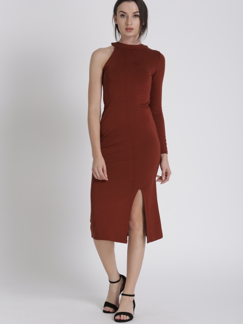 

Chemistry Women Maroon Solid Sheath Dress