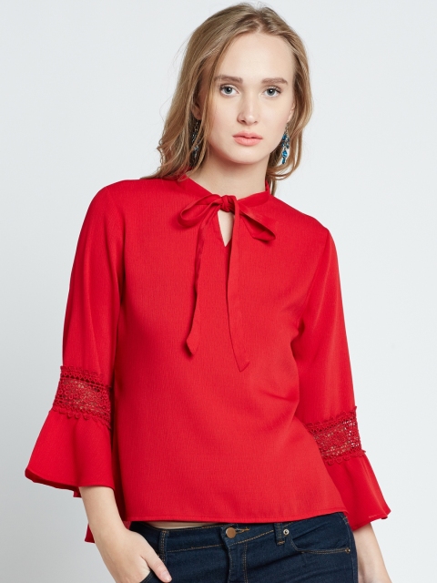 

Marie Claire Women Red Solid Top