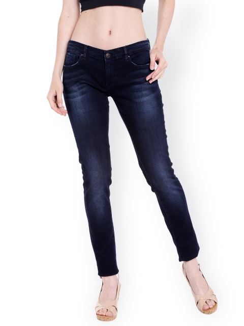 

SPYKAR Women Blue Skinny Fit Low-Rise Clean Look Jeans