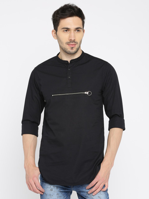 

SF JEANS by Pantaloons Men Black Slim Fit Solid Casual Shirt