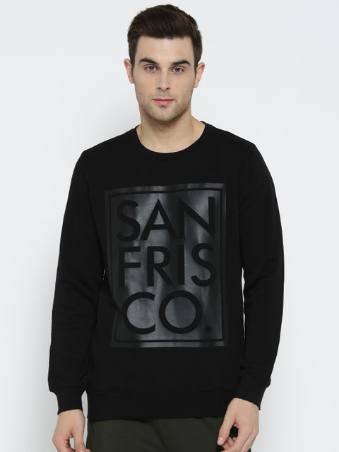 

SF JEANS by Pantaloons Men Black Printed Sweatshirt