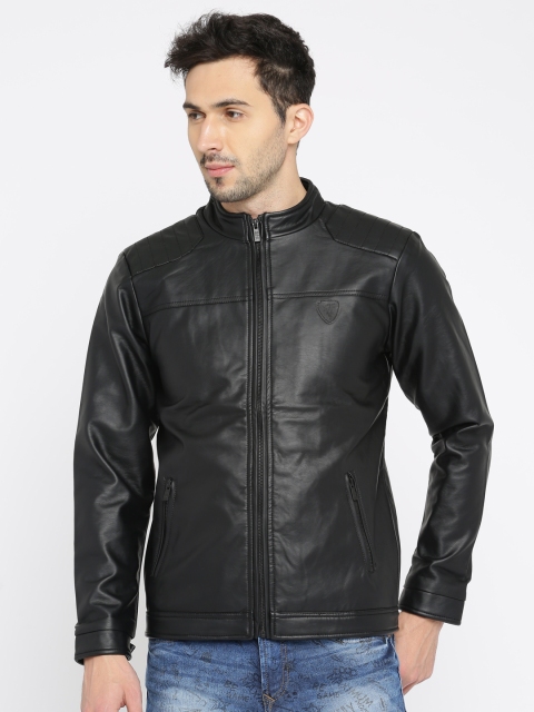 

SF JEANS by Pantaloons Men Black Solid Biker Jacket