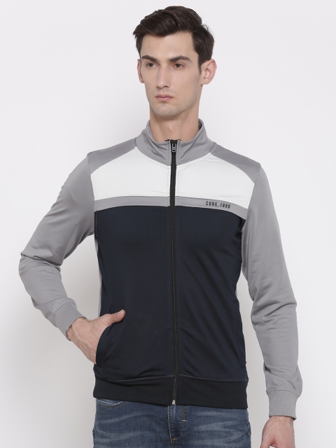 

Jack & Jones Men Grey Solid Sporty Jacket