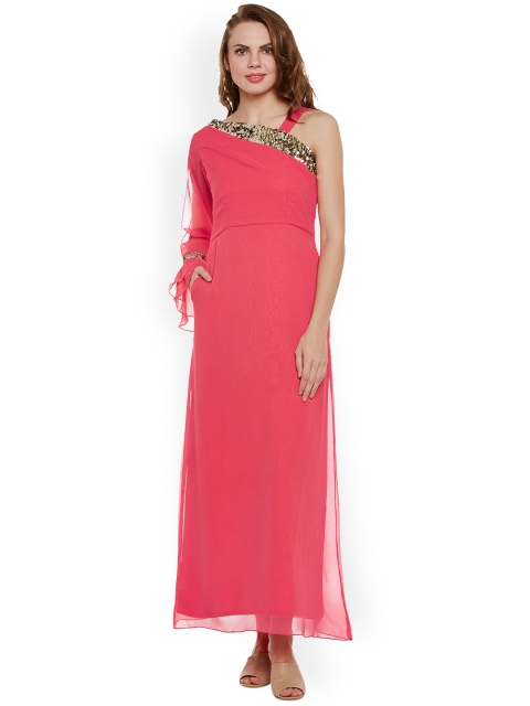 

Athena Women Pink Embellished Maxi Dress