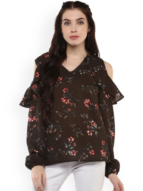 

Harpa Women Brown Floral Print Top