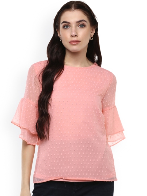 

Harpa Women Pink Self Design Top