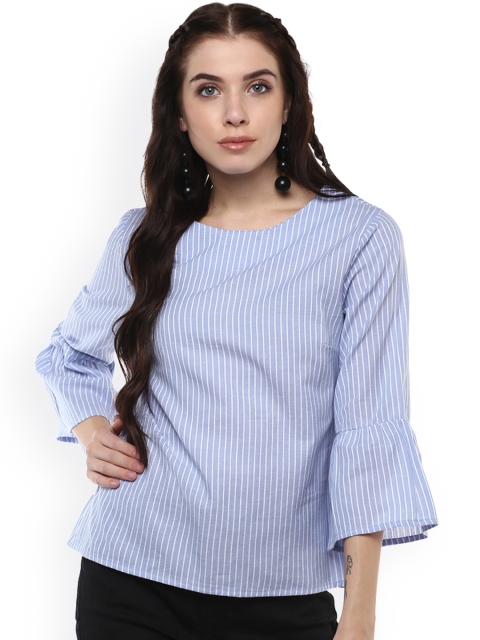 

Harpa Women Blue Striped Top