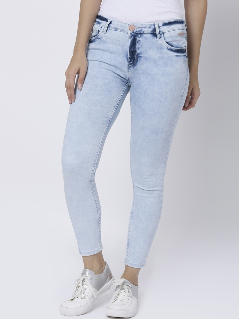 

Tokyo Talkies Women Blue Super Skinny Fit Mid-Rise Clean Look Stretchable Jeans