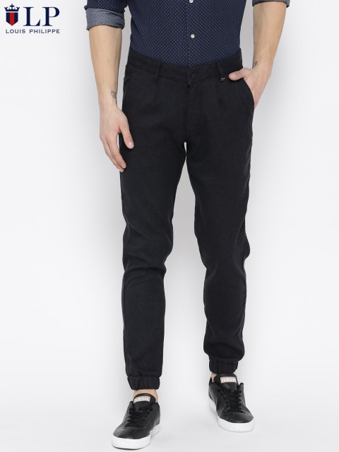 

Louis Philippe Men Navy Blue Regular Fit Solid Joggers