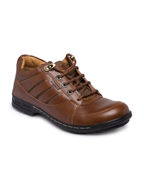 

Red Chief Men Brown Solid Leather Derbys