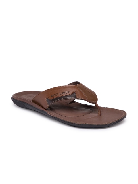 

Red Chief Men Brown Leather Comfort Sandals