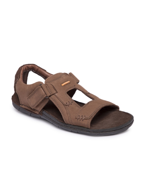 

Red Chief Men Brown Leather Comfort Sandals