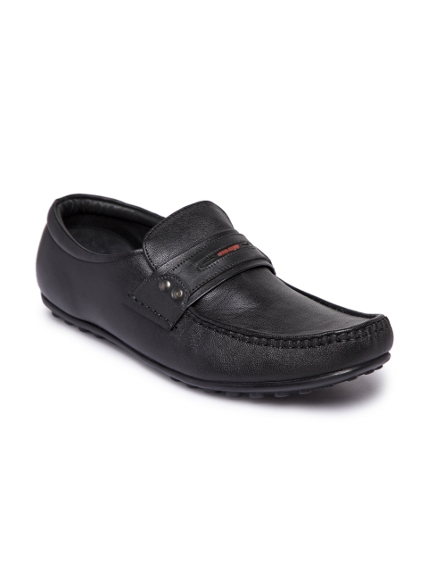 

Red Chief Men Black Genuine Leather Formal Slip-Ons