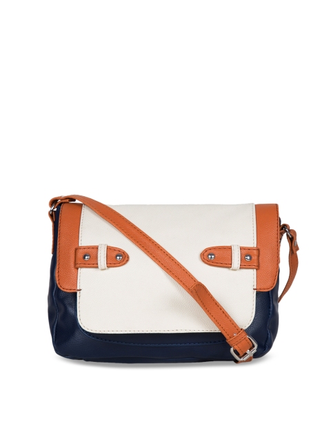 

Bagsy Malone Blue & White Colourblocked Sling Bag