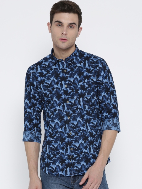 

Park Avenue Men Blue Slim Fit Printed Casual Shirt