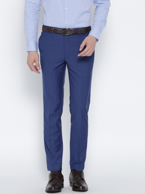 

Park Avenue Men Blue Neo Fit Solid Formal Trousers