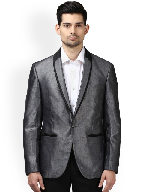 

Park Avenue Men Grey Solid Slim-Fit Single-Breasted Suit