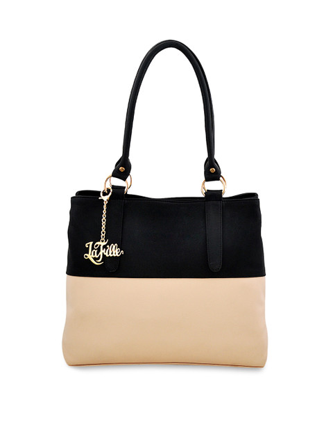 

LaFille Beige Colourblocked Shoulder Bag