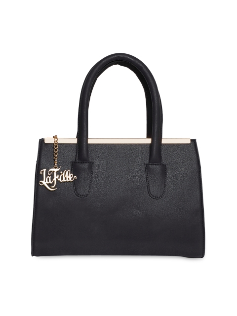

LaFille Black Solid Handheld Bag