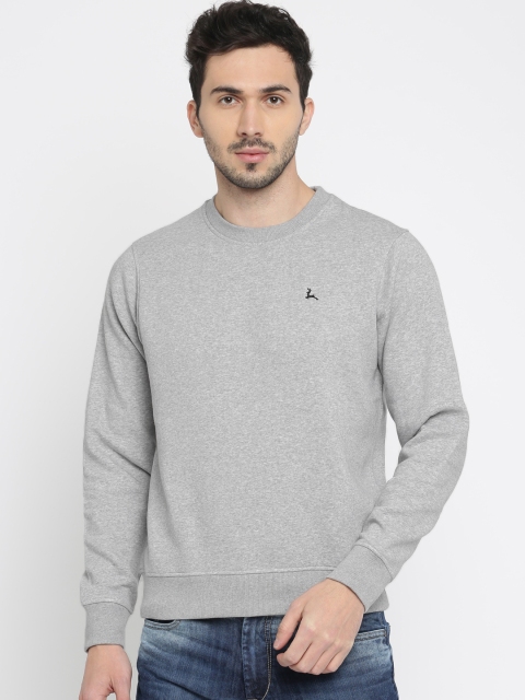 

Parx Men Grey Solid Sweatshirt