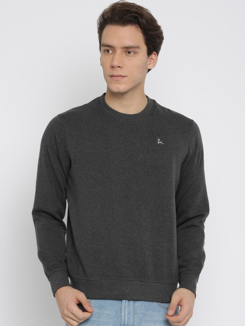 

Parx Men Grey Solid Sweatshirt