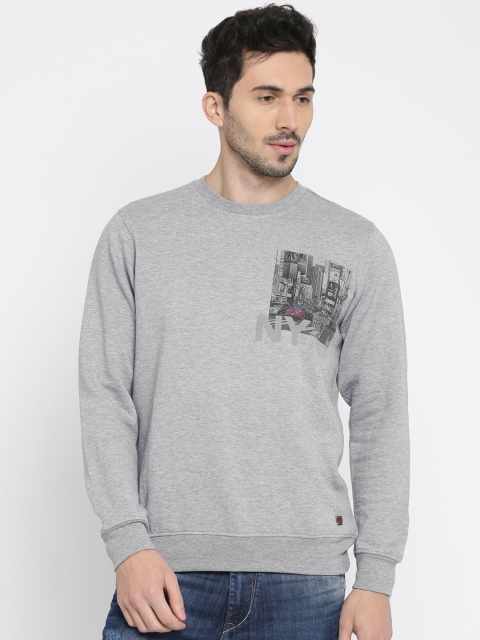

Parx Men Grey Printed Sweatshirt