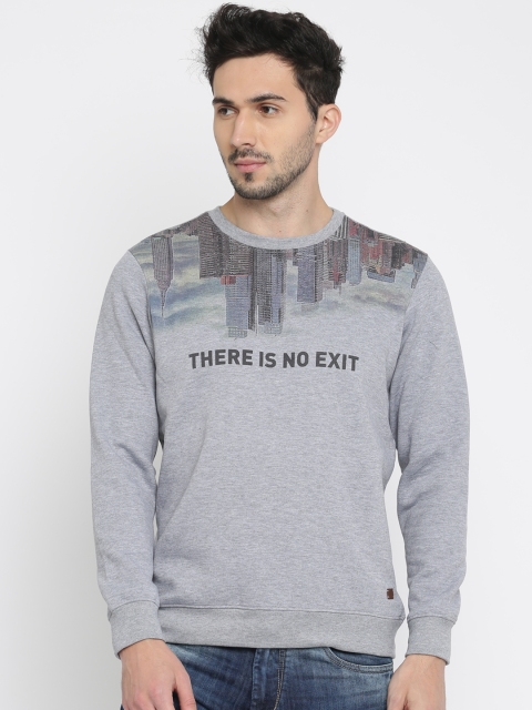 

Parx Men Grey Printed Sweatshirt