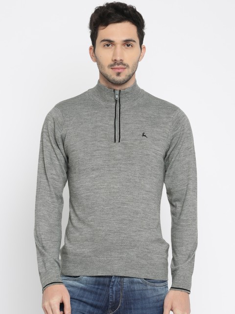 

Parx Men Grey Solid Pullover