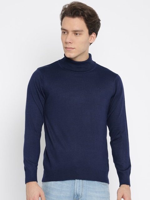 

Parx Men Navy Blue Solid Pullover