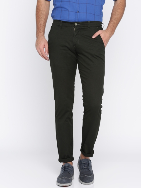 

Parx Men Green Tapered Fit Solid Regular Trousers