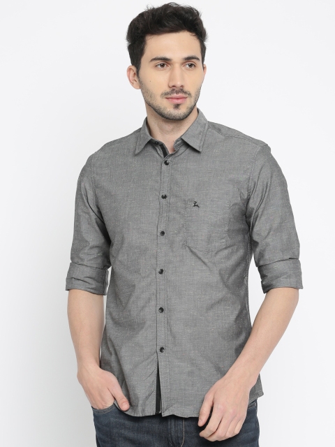 

Parx Men Grey Slim Fit Solid Casual Shirt