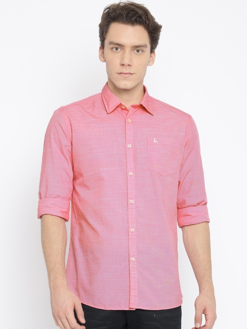 

Parx Men Pink Slim Fit Self-Design Casual Shirt