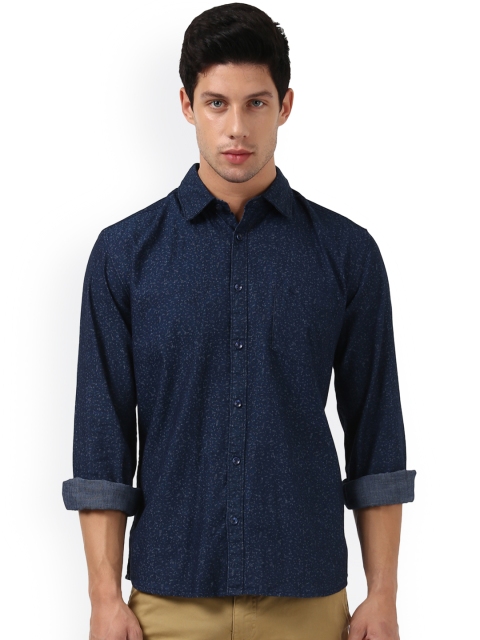 

Parx Men Blue Slim Fit Printed Casual Shirt