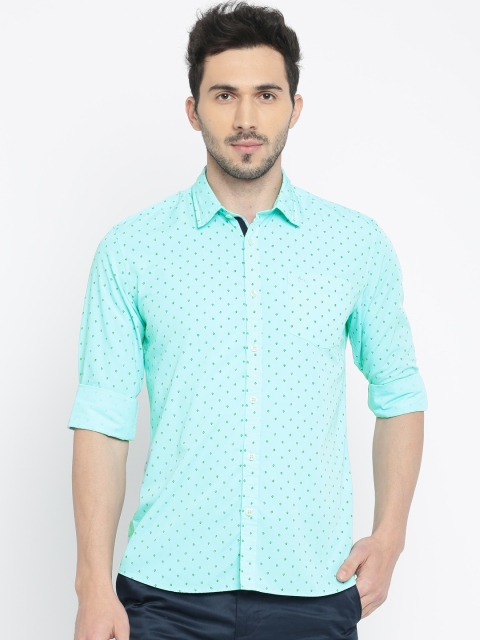 

Parx Men Blue Slim Fit Printed Casual Shirt