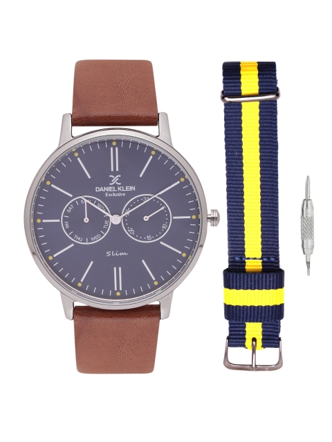 

Daniel Klein Exclusive Slim Men Navy Multifunction Watch DK11312-5, Navy blue
