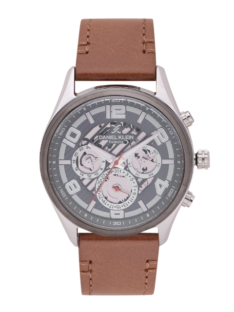 

Daniel Klein Exclusive Men Grey & Silver-Toned Analogue Watch DK11332-2
