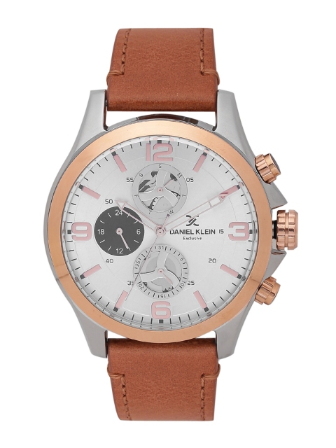 

Daniel Klein Men Silver-Toned Multifunction Analogue Watch DK11356-1