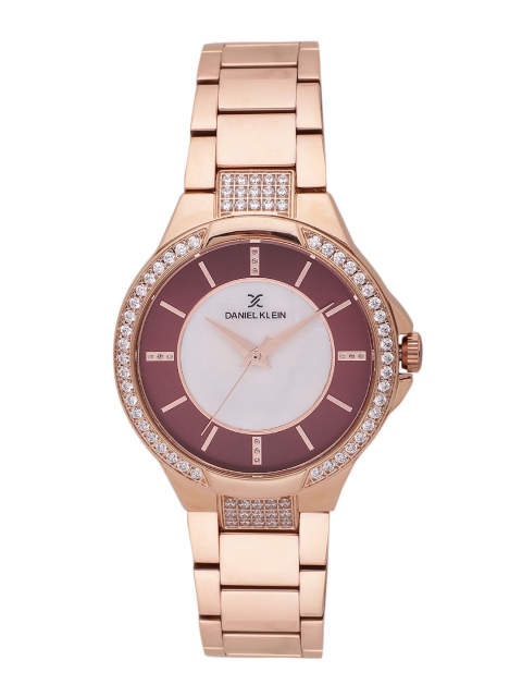 

Daniel Klein Women Maroon & Off-White Analogue Watch DK11388-4