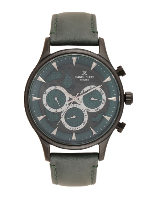 

Daniel Klein Men Green & Gunmetal-Toned Analogue Watch DK11420-8