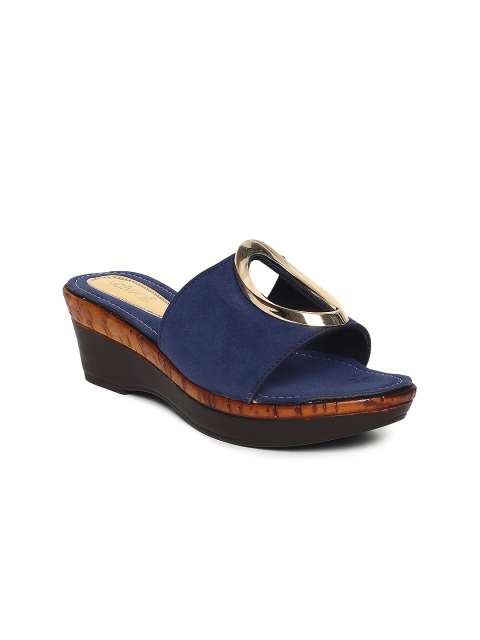 

Catwalk Women Blue Solid Wegdes